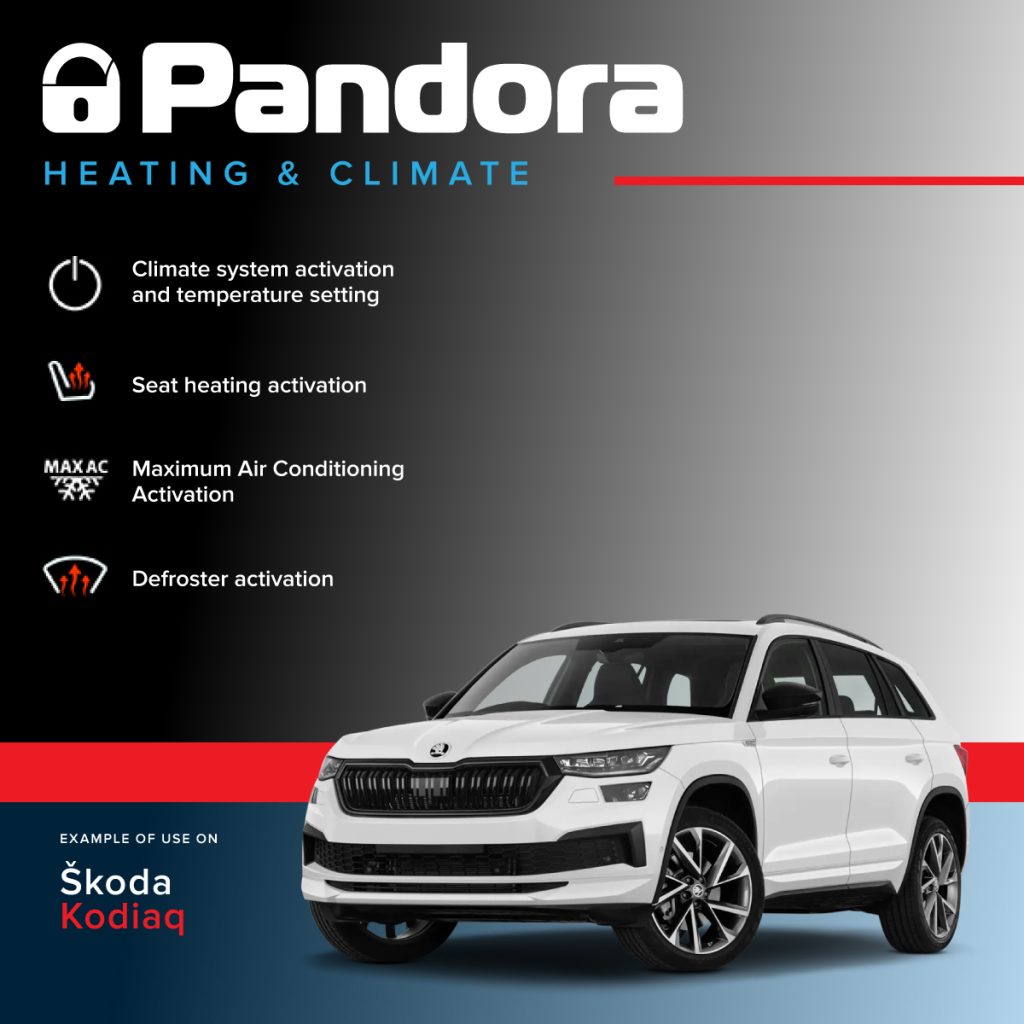 Compare the advanced management of the Climate System by Pandora in the Volkswagen Tiguan and Škoda Kodiaq.